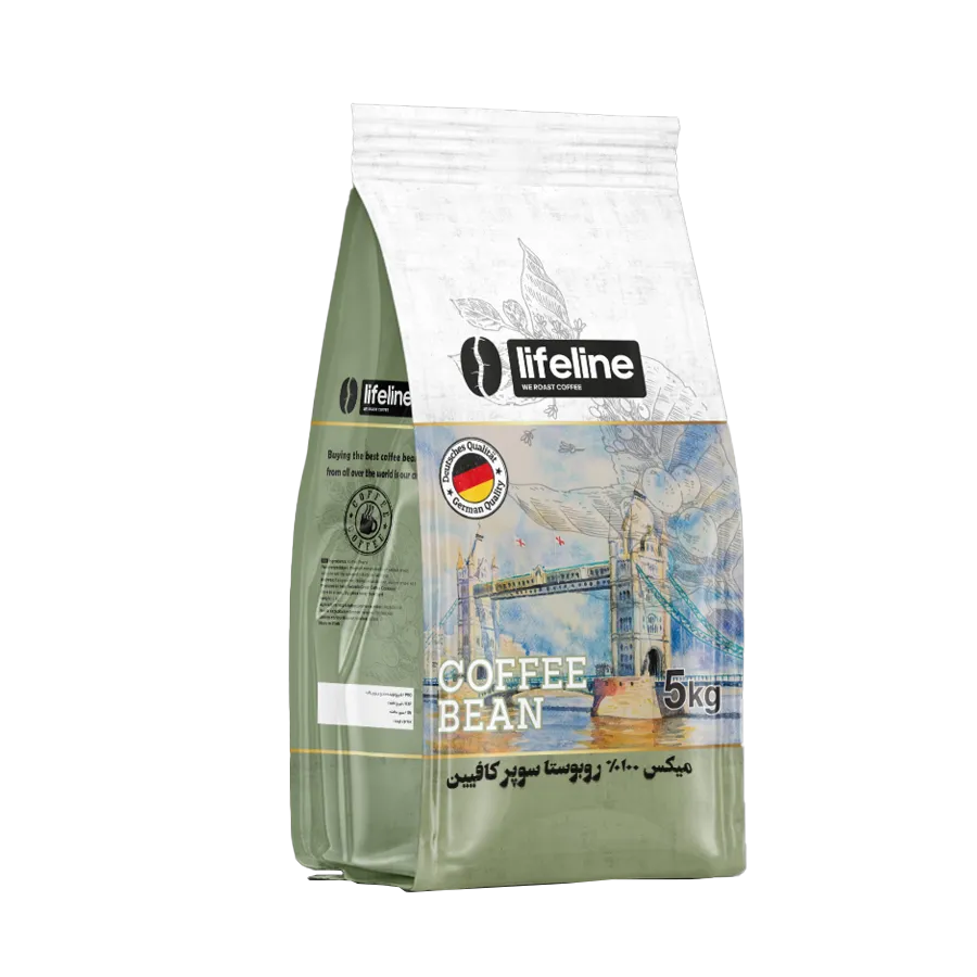 دانه قهوه میکس Super Caffein - روبوستا 100 - عمده